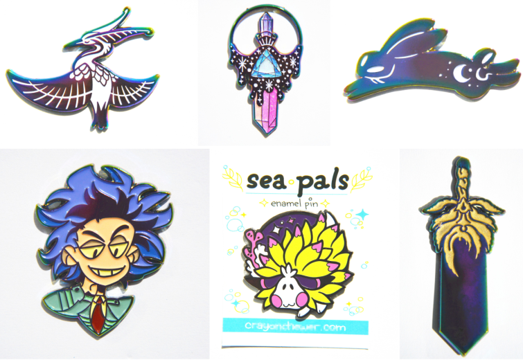 rainbow plating lapel pins